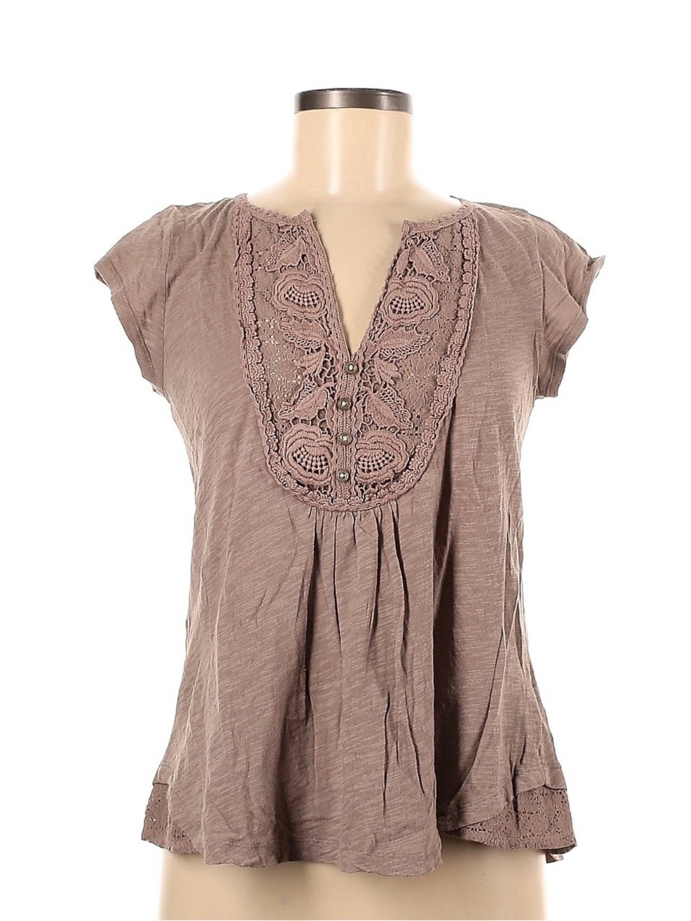 Anthropologie Meadow Rue Lace Accent Blouse
